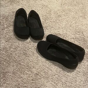 Women's Black Slip-On Comfort Flats - Skechers